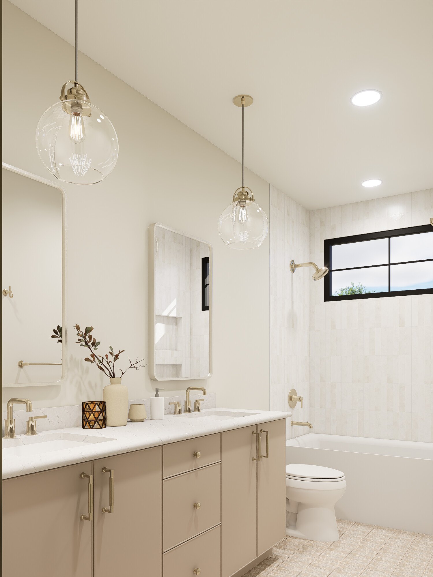 2606 Westover Rd — Upstairs Bath Rendering