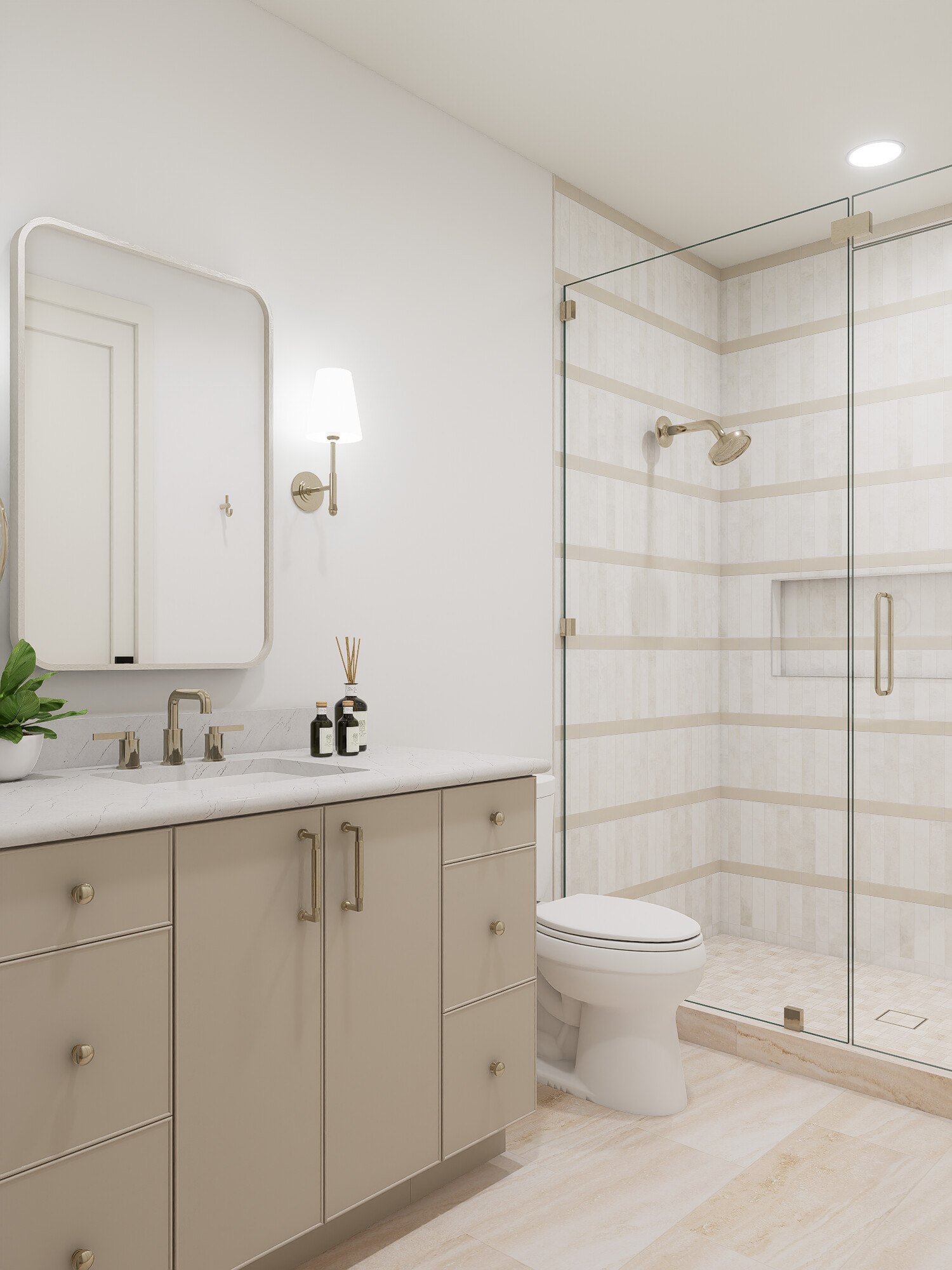 2606 Westover Rd — Upstairs Bath Rendering